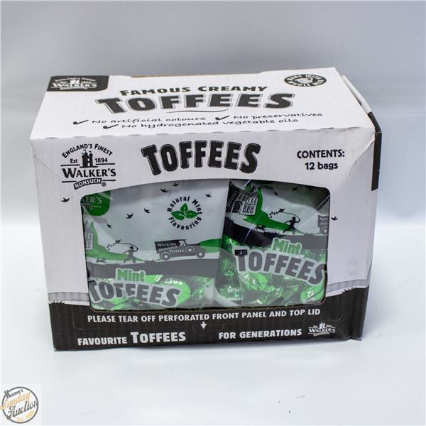 WALKERS MINT TOFFEE - 12 X 150G BAGS PER BOX