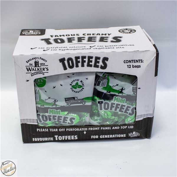 WALKERS MINT TOFFEE - 12 X 150G BAGS PER BOX