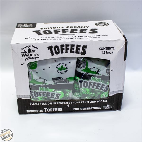 WALKERS MINT TOFFEE - 12 X 150G BAGS PER BOX