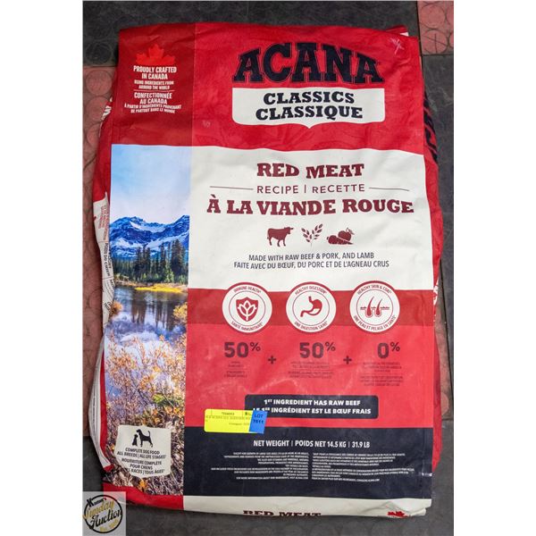 31.9LB ACANA ALL AGES DOG FOOD RED
