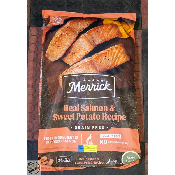 22LB MERRICK ADULT DOG FOOD SALMON &