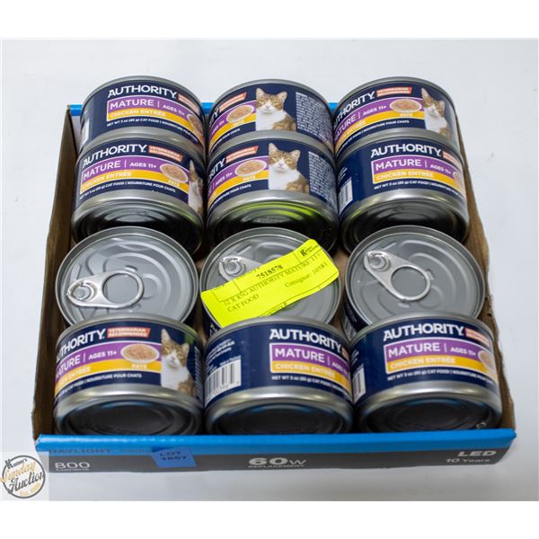 12 X 85G AUTHORITY MATURE 11+ CAT FOOD