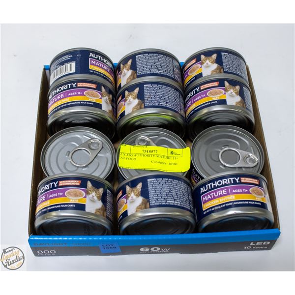 12 X 85G AUTHORITY MATURE 11+ CAT FOOD