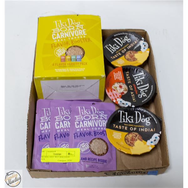 TIKI DOG ASST WET DOG FOOD PACK BB APRIL 2026