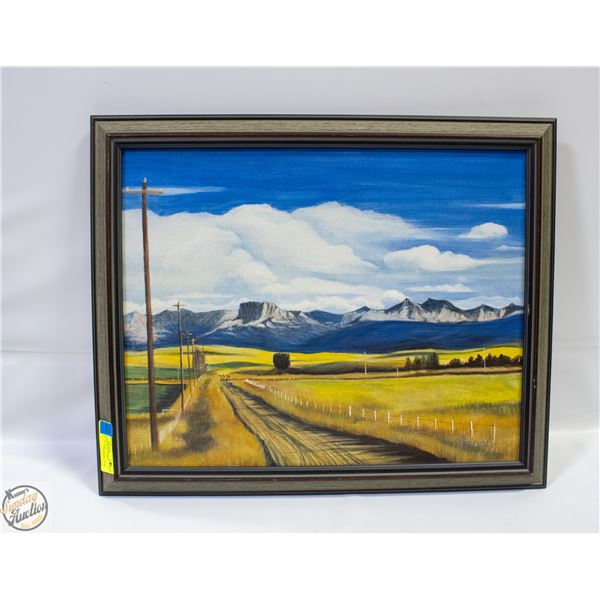 ORIGINAL PAINTING "CHIEF MOUNTAIN" 19" X 23"