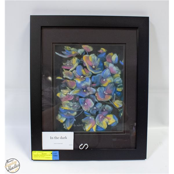 ORIGINAL PAINTING "IN THE DARK" PASTEL ON SUEDE