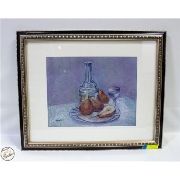 ORIGINAL PAINTING "FRUIT & WINE" 23" X 19" PASTEL