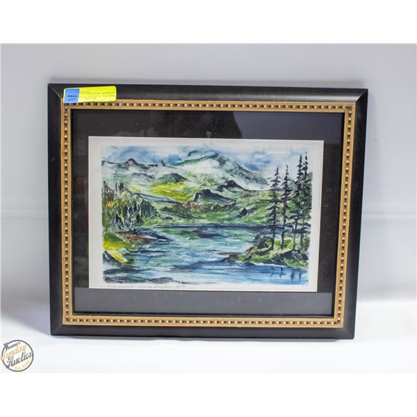 ORIGINAL PAINTING "COLD SUMMER" MONOPRINT 16" X 13