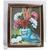 Image 1 : ORIGINAL PAINTING OIL - POTTED FLORAL 27" X 32"
