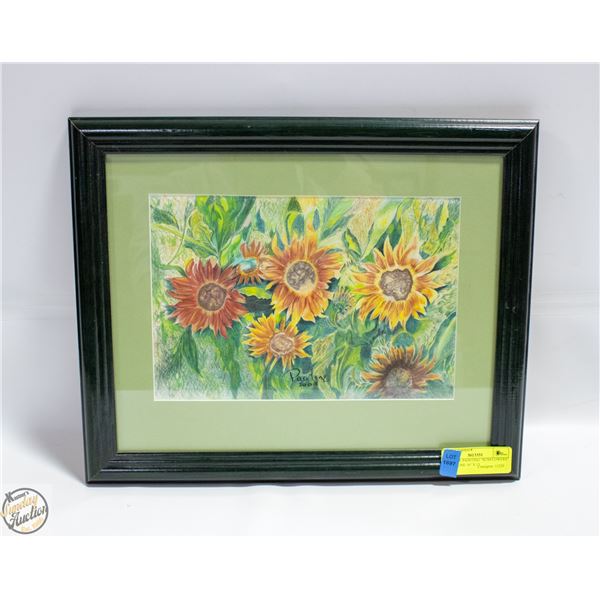 ORIGINAL PAINTING "SUNFLOWERS" BY PAULINE 16" X 13
