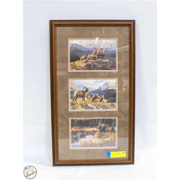 3 SCENE FRAMED + MATTED ISABEL LEVESQUES