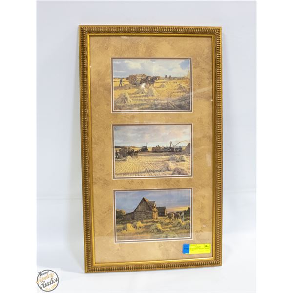 3 SCENE FRAMED + MATTED ISABEL LEVESQUES