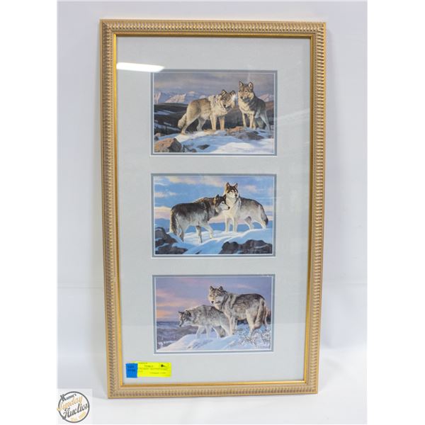 3 SCENE FRAMED + MATTED ISABEL LEVESQUES