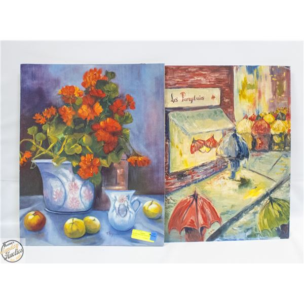 PAIR OF UNFRAMED ARTIST SIGNED ORIGINAL