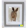Image 1 : MATTED + FRAMED TERRALEEN "HARE I COME"