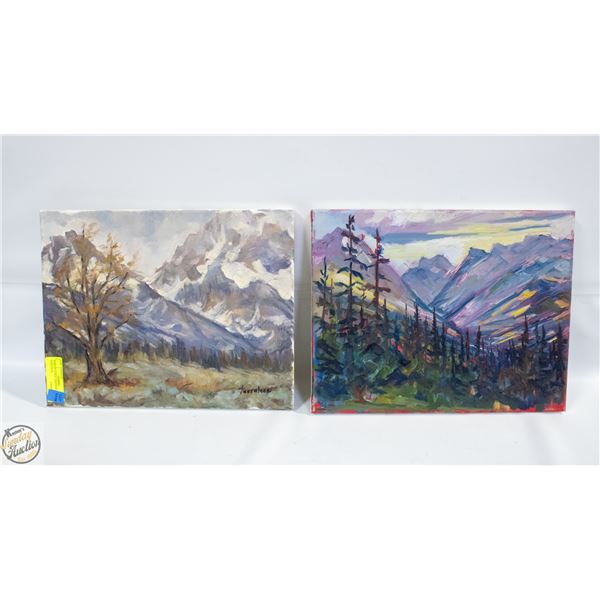 PAIR OF 11"X14" ORIGINAL CANVAS PAINTINGS