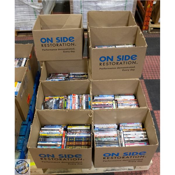 DVD COLLECTION - 512 TITLES (11 LARGE BOXES)