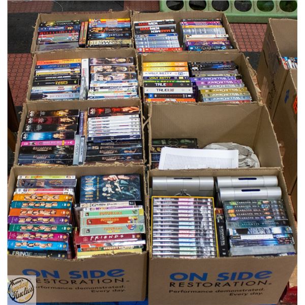 DVD BOXED SET COLLECTION 320 TITLES-8 LARGE BOXES