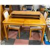 Image 1 : ESTATE OAK TABLE WITH 2 CHAIRS
