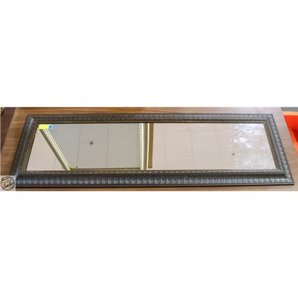 LONG ORNATE FRAMED MIRROR 53"X18"