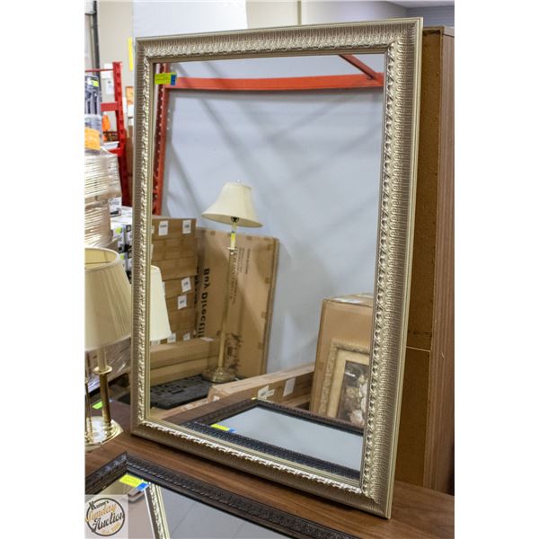 SILVER FRAMED MIRROR 40"X29"