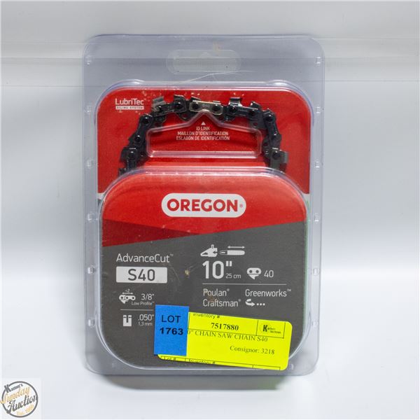 NEW 10" CHAIN SAW CHAIN S40