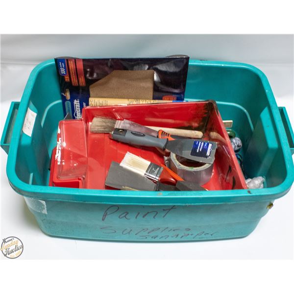 LOT OF VARIOUS PAINTING SUPPLIES