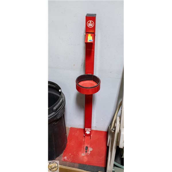 METAL HAND SANATIZER STAND WITH FOOT PUMP
