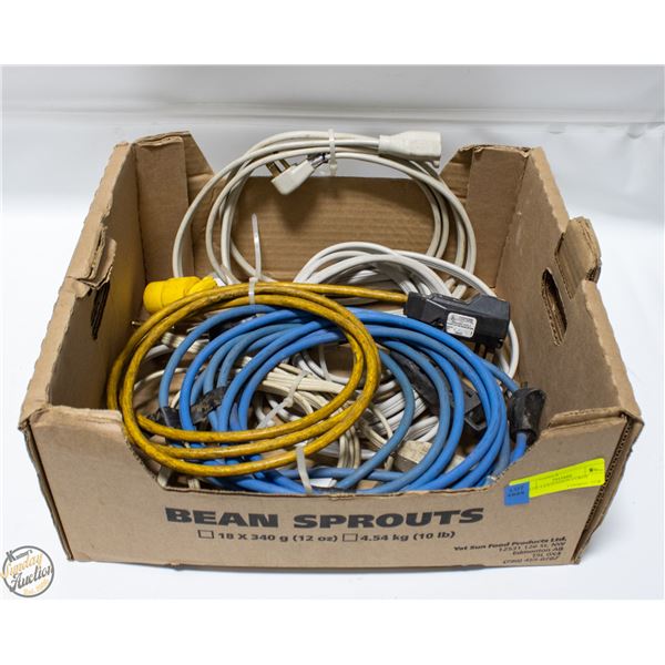 BOX OF 5 EXTENSION CORDS
