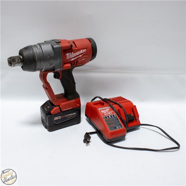 MILWAUKEE 1" IMPACT WITH M18 BATTERY AND CHARGER