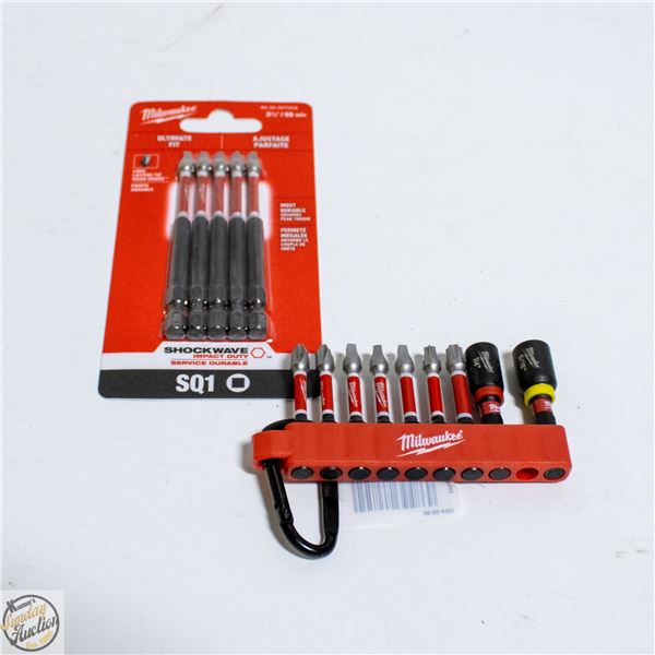 2PKS OF MILWAUKEE IMPACT NUT DRIVER +