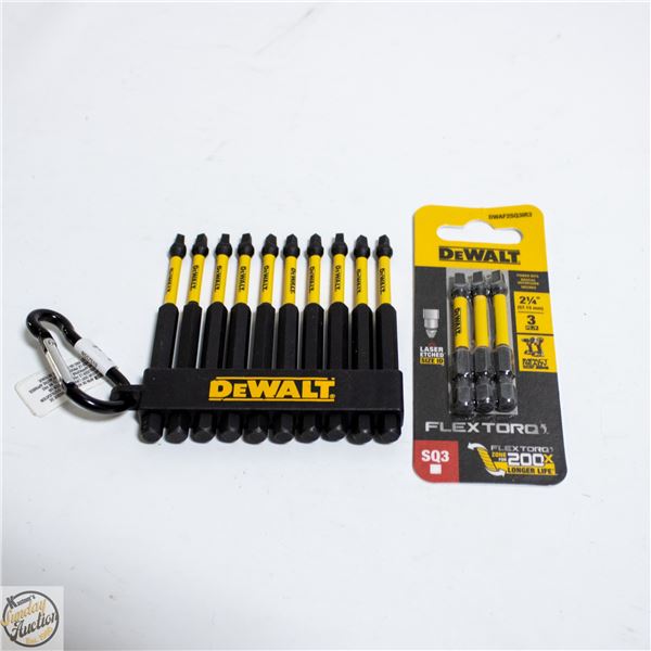 2 PACKS OF DEWALT SCREWDRIVER BITS