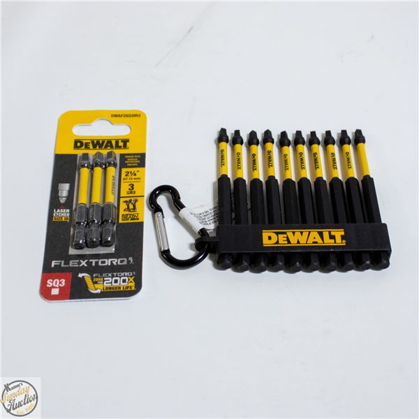 2 PACKS OF DEWALT SCREWDRIVER BITS