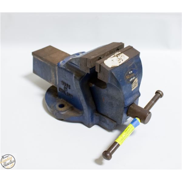 LARGE BLUE BENCH VICE RECORD NO 3 MADE IN ENGLAND