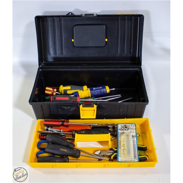 LOT OF TOOL BOX WITH VARIOUS TOOLS