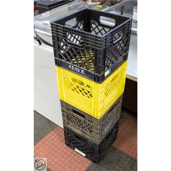 4 STACKING CRATES