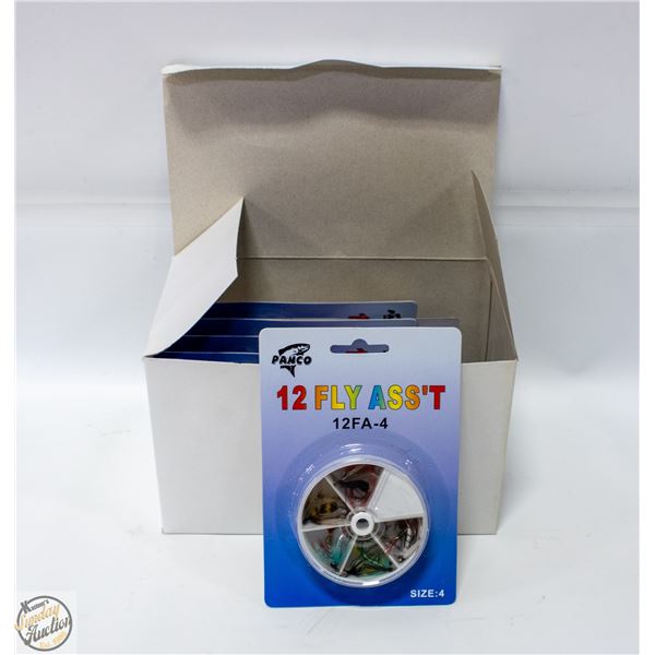 CASE OF 10X12PKS OF ASSORTED FISHING FLIES