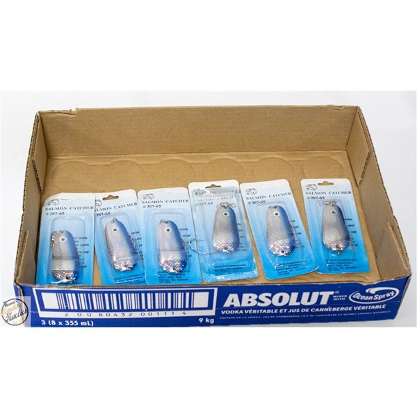 6 X LARGE BLUE SCALE SALMON CATCHERS