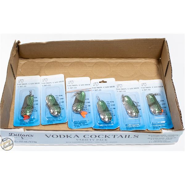 6 X GREEN SCALE LURES