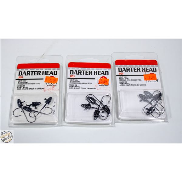 3 PACKS DARTER HEAD JIGS