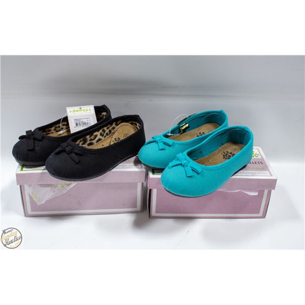 SIZES 9+10 DAWGS BALLET STYLE GIRLS DRESS SHOES