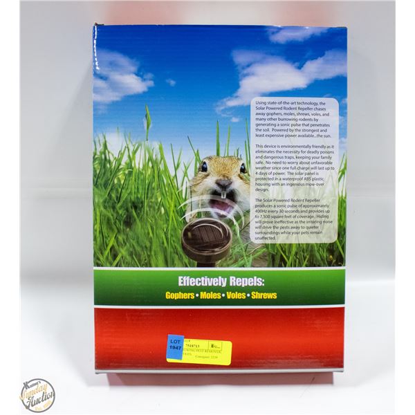 SONIC BURROWING PEST REMOVER, GOPHERS, VOLES,