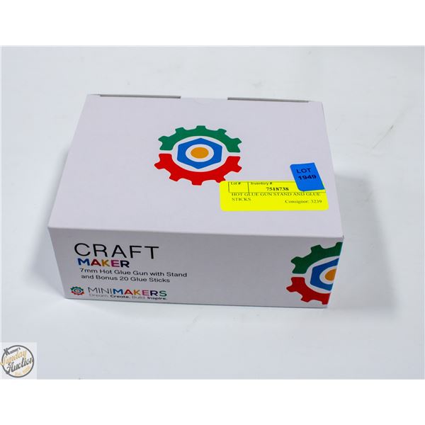 HOT GLUE GUN STAND AND GLUE STICKS