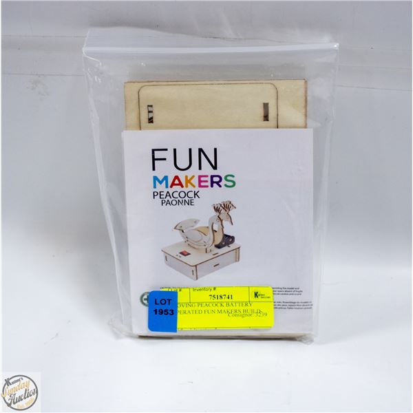 MOVING PEACOCK BATTERY OPERATED FUN MAKERS BUILD-