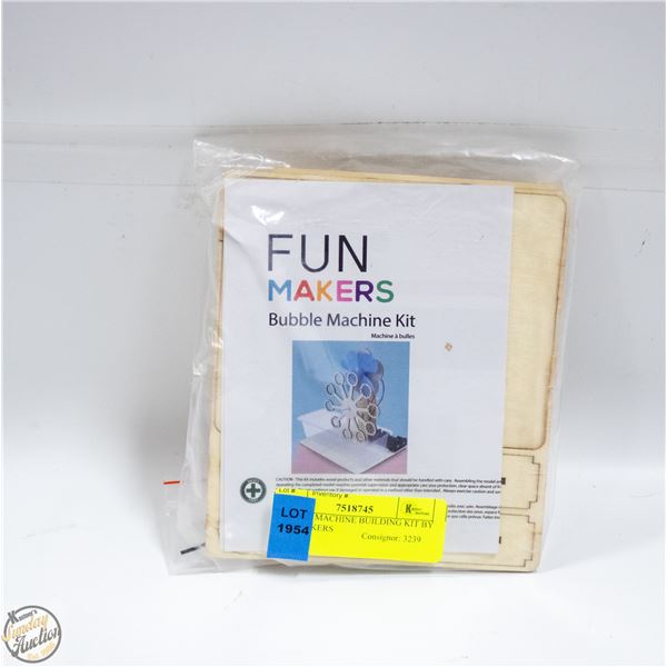 BUBBLE MACHINE BUILDING KIT BY FUN MAKERS