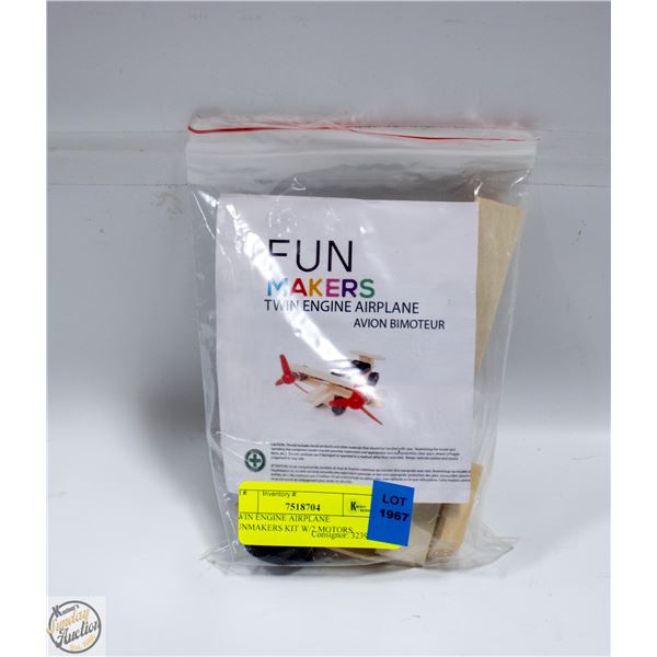 TWIN ENGINE AIRPLANE FUNMAKERS KIT W/2 MOTORS