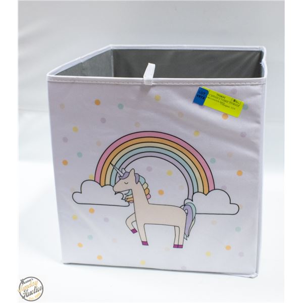 4 X COLLAPSABLE FABRIC STORAGE CUBE ORGANIZER BINS