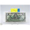 Image 1 : CANADA ONE DOLLAR BILL 1937 S/N 1944688