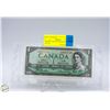 Image 1 : CANADA ONE DOLLAR BILL 1954 S/N 4853020