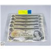 Image 1 : 5 CANADA ONE DOLLAR BILLS 1973